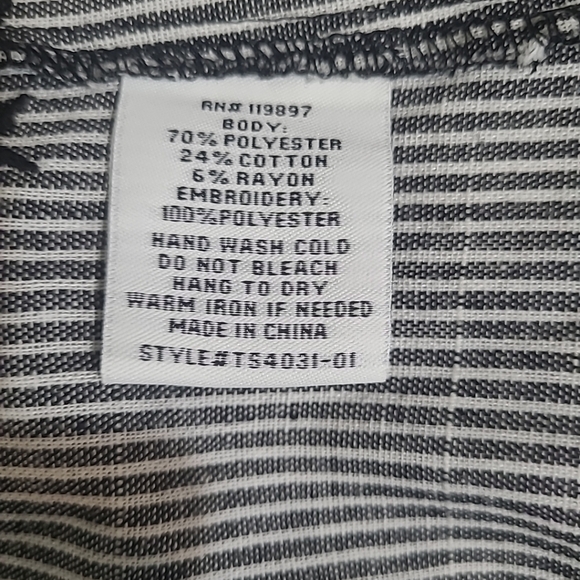 Collective Concepts Star Stripped Long Sleeve Button up Womens Shirt Size Small - Picture 8 of 8